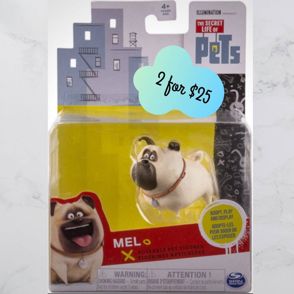 NWOT Secret Life of Pets Mel Posable Figurine